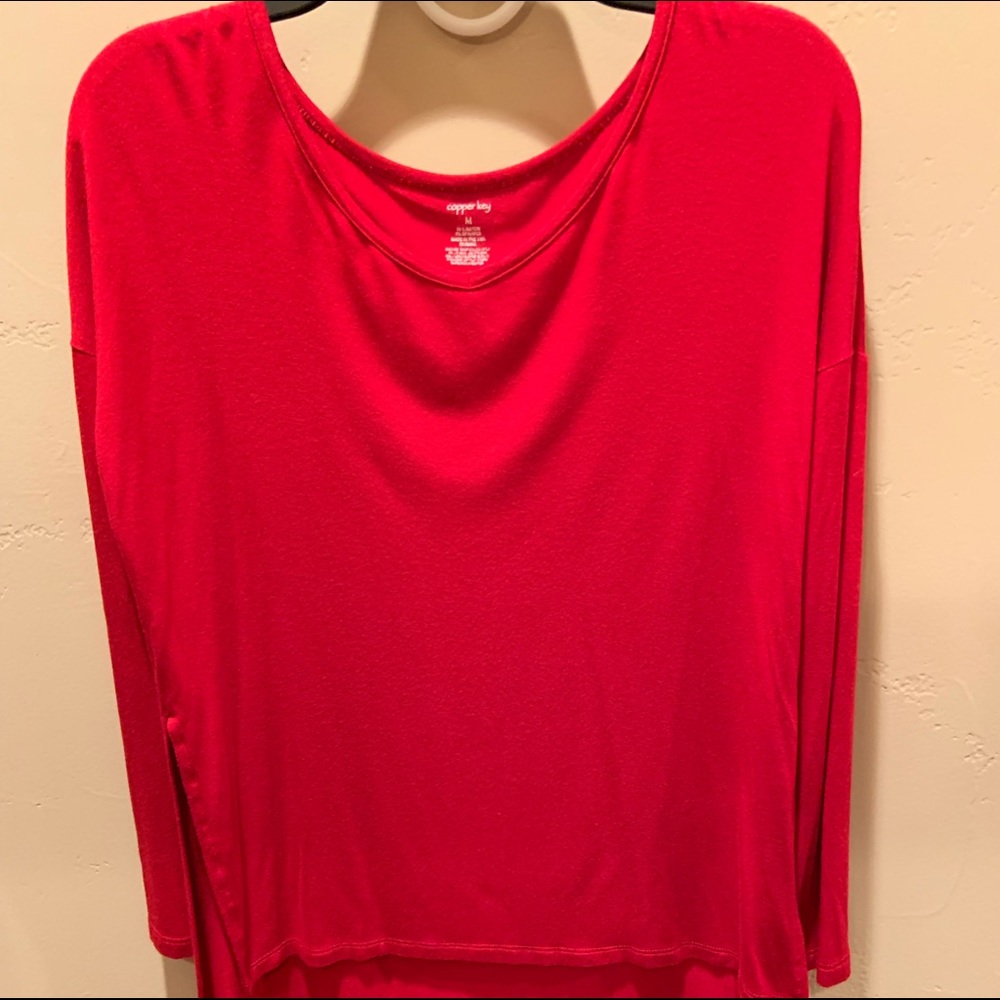 Copper Key | red long sleeve tunic | M
